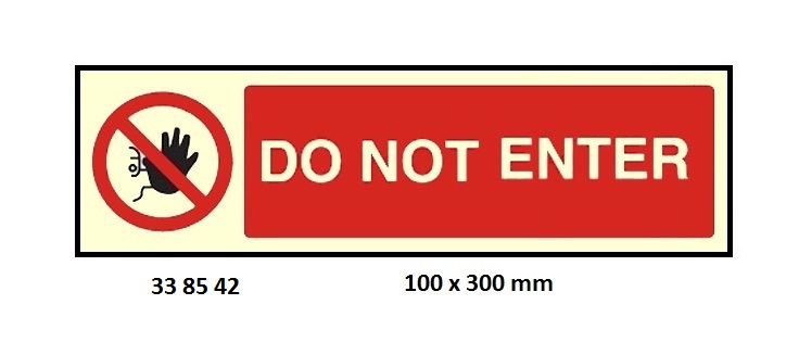 PROHIBITION SIGN, 100x300 MM, DO NOT ENTER | Korea (2019-5)