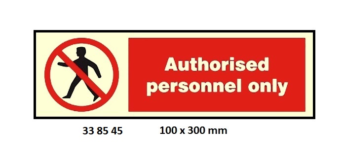 PROHIBITION SIGN, 100x300 MM, NO ENTRY TO UNAUTHORISED PERSONNEL | Korea (2019-5)
