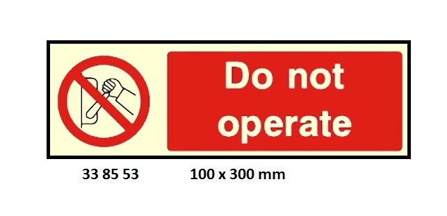 PROHIBITION SIGN, 100x300 MM, DO NOT SWITCH ON | Korea (2019-5)