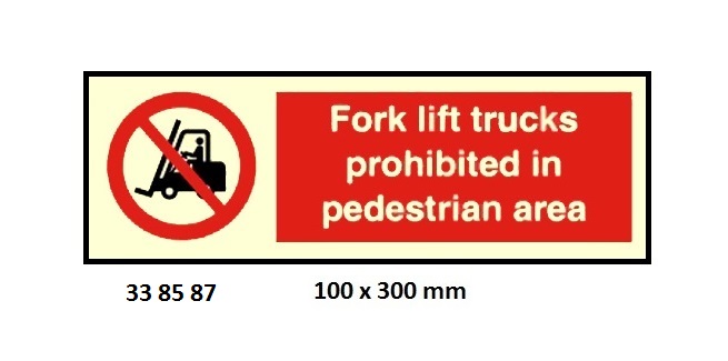 PROHIBITION SIGN, 100x300 MM, FORK LIFT... | Korea (2019-5)