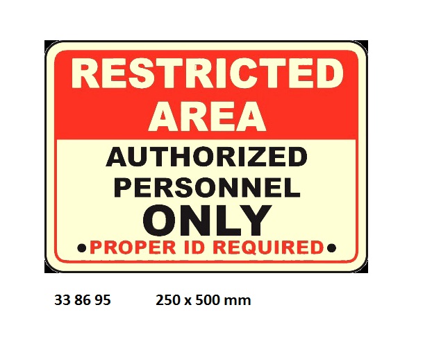 ISPS CODE SIGN & SECURITY SIGN, 100 x 300 MM, NO PHOTOGRAPHY | Korea (2019-5)