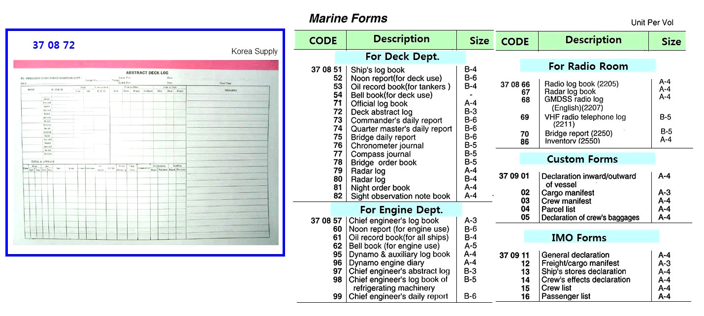 DECK FORMS, OFFICIAL LOG BOOK, A-4 | A4 Size Panama Endos Foam (2018-9)