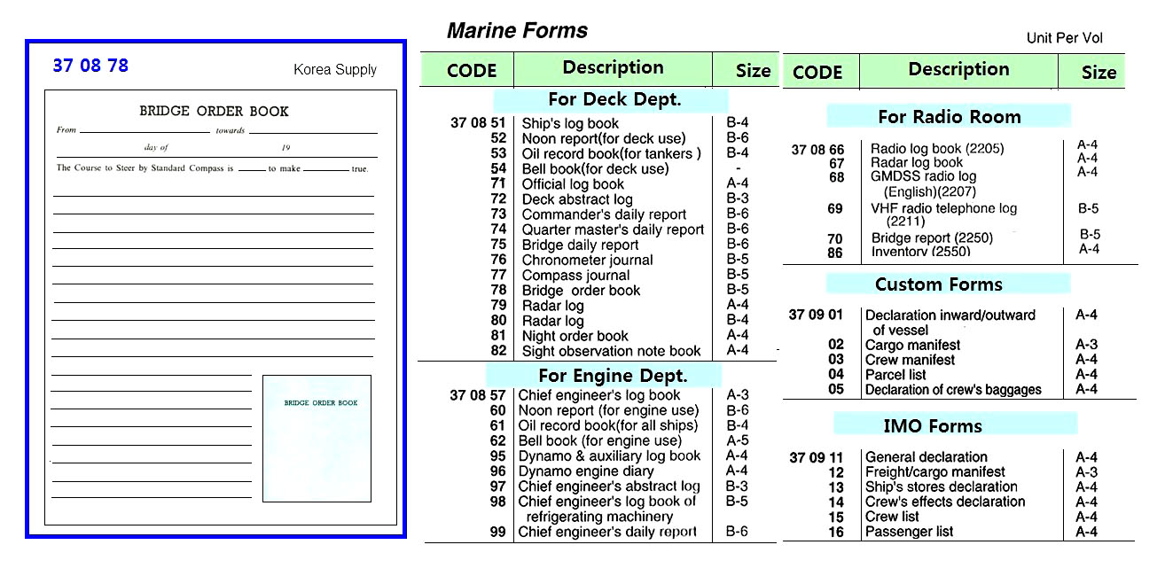 DECK FORMS, COMPASS JOURNAL, B-5 | General English Version Book (2015-5)