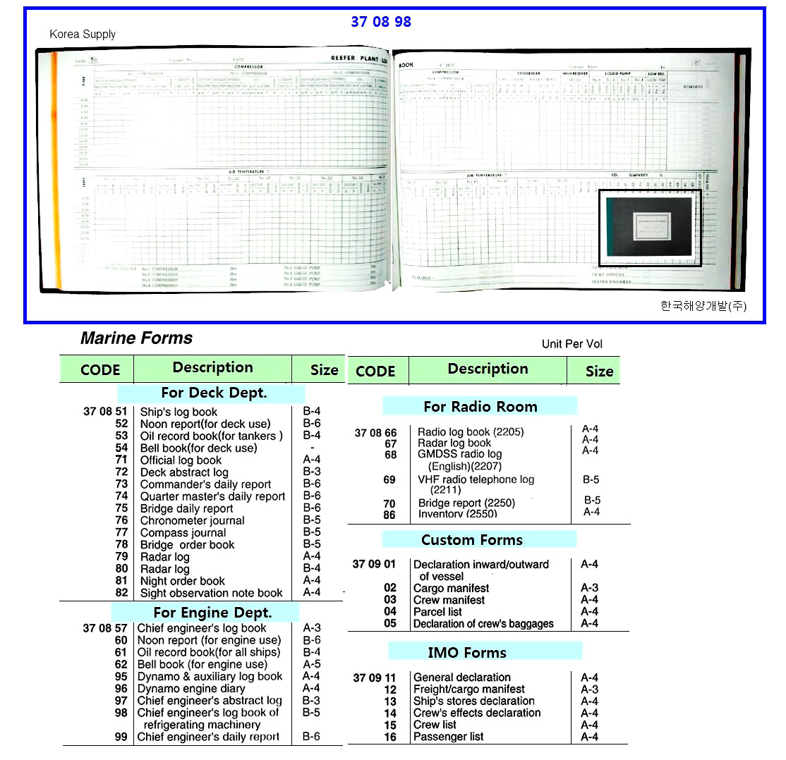 ENGINE FOAMS, CHIEF ENGINEER'S ABSTRACT LOG, A-4 | General English Version Book (2015-5)