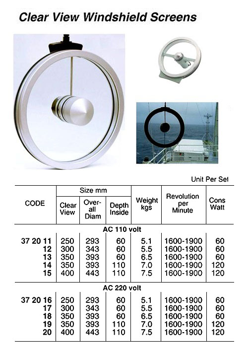 MARINE ELECTRIC WINDOW WIPERS