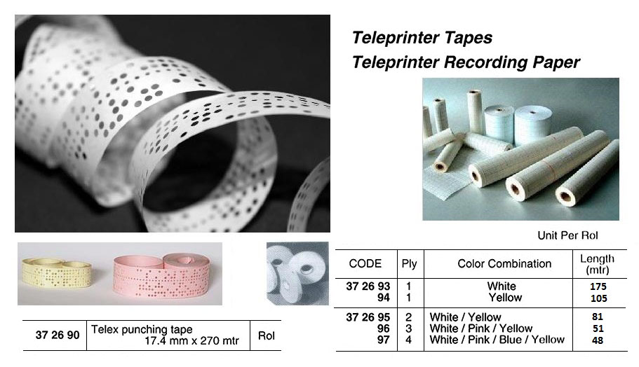 TELEPRINTER RECORDING PAPER 3-PLY 214MM x 47MTR | (2015-2)