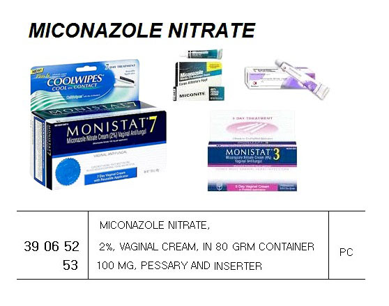 MICONAZOLE NITRATE, 2%, VAGINAL CREAM, IN 80 GRM CONTAINER | tenazole (2018-8)