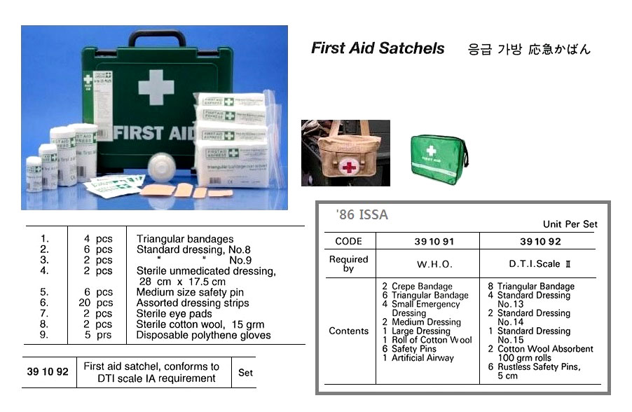FIRST AID SATCHEL W.H.O. COMPLETE | (2015-9)