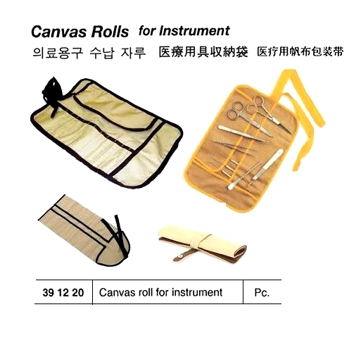 CANVAS ROLL FOR INSTRUMENT | Included 2 scissor, 1 Mess, 1 Pincet (2016-12)