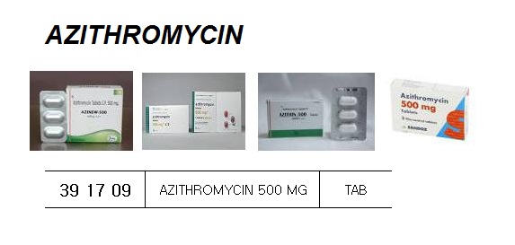 AZITHROMYCIN 500 MG | 250 MG x 30 TAB/PKT (2011-1)
