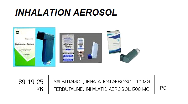 SALBUTAMOL, INHALATION AEROSOL 10 MG