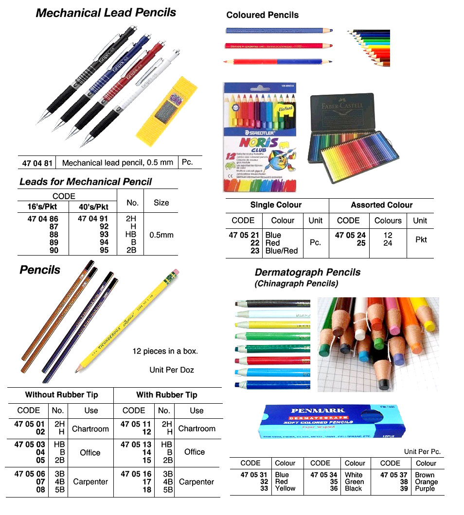LEADS FOR MECHANICAL PENCIL, 16'S/PKT, 2B | (2017-3)