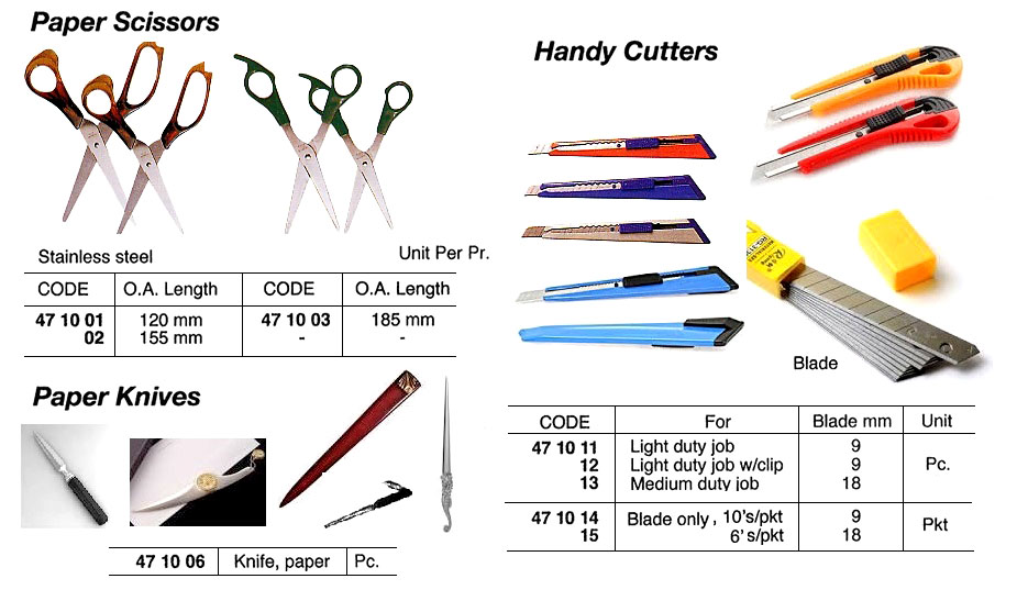 ST.STEEL PAPER SCISSORS, OVERALL LENGTH 185 MM | (2019-1)