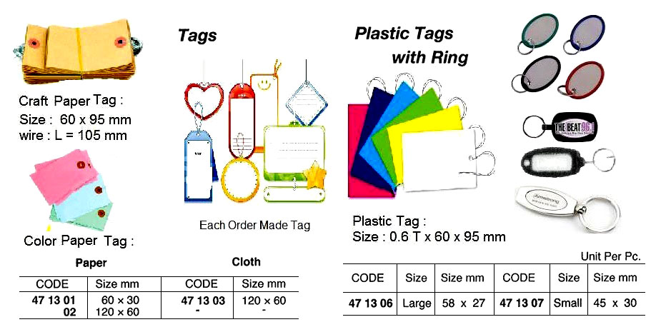 PAPER TAGS, 60 x 30 MM 50'S | (2017-3)