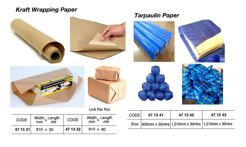 TARPAULIN PAPER, 900 MM x 30 MTRS | (2012-7)