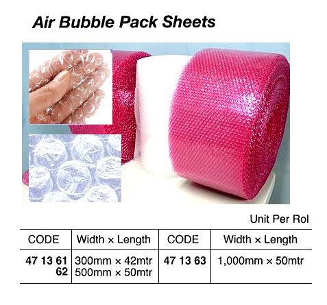 AIR BUBBLE PACK SHEETS, W 500 MM x L 50 MTR