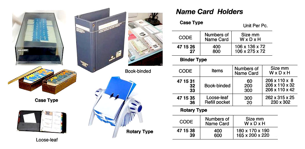 BINDER TYPE NAME CARD HOLDER, REFILL POCKET FOR 20'S CARD