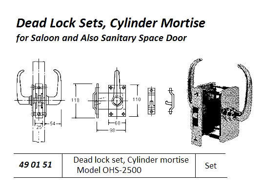 CYLINDER MORTISE DEAD LOCKS, OHS-2570