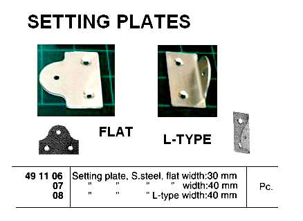 S.STEEL SETTING PLATE, FLAT TYPE, W 30 MM | (2014-10)