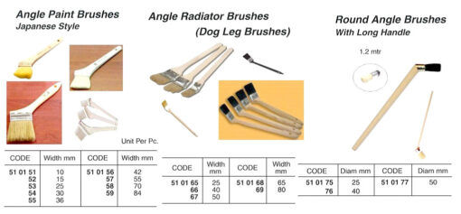 ANGLE PAINT BRUSH, JAPANESE STYLE 15 MM WIDTH | (2013-8)