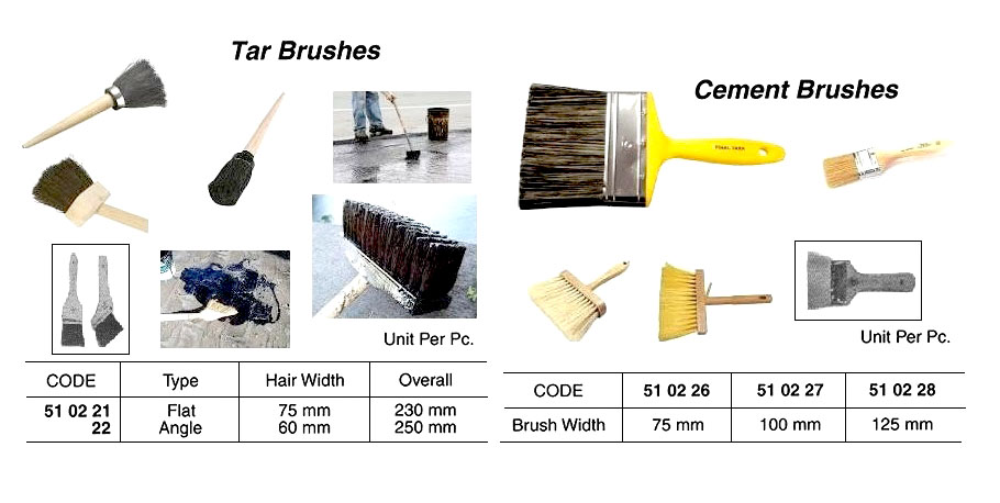 TAR BRUSH, FLAT 75 MM WIDTH | (2009-6)
