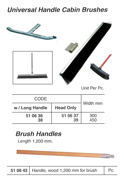 HEAD FOR UNIVERSAL HANDLE CABIN BRUSH, 450 MM WIDTH | 400 MM (2009-09)