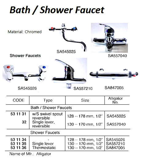 SHOWER FAUCET, SINGLE LEVER, 130-170 MM, 1/2" | DaeHung (KS) (2018-6)