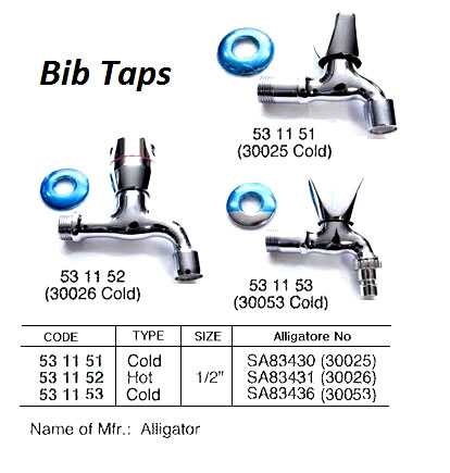 BIB TAP, 1/2" HOT TYPE