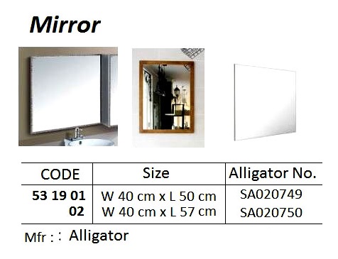 MIRROR, WATERLINE TY, W40 x L50 CM