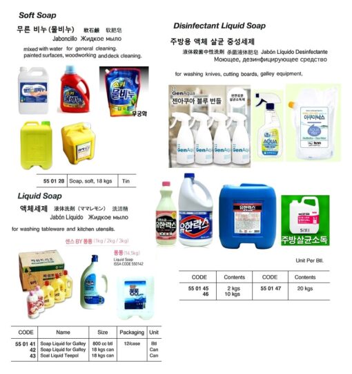 LIQUID SOAP FOR GALLEY, 800 CC BTL | 1 Ltr, Shell Korea (2019-3)