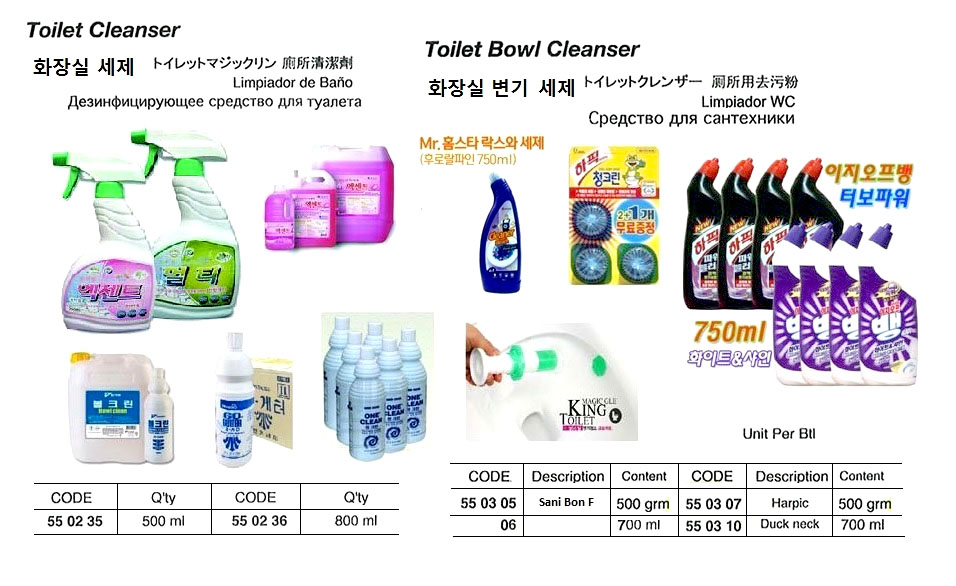 TOILET CLEANSER, 500 ML | 1 Ltr, Shell korea (2019-1)