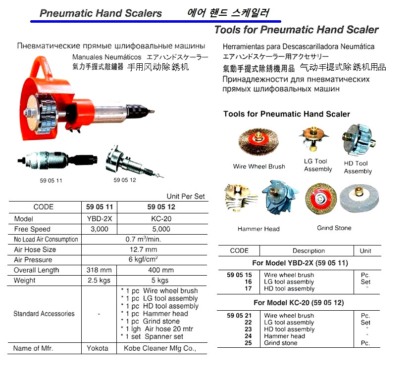 WIRE WHEEL BRUSH FOR AIR HAND SCALER KC-20, KOBE CLEANER | (2013-11)