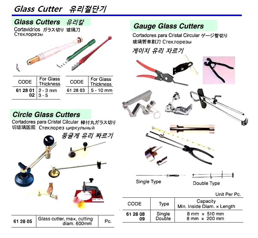 GLASS CUTTER, T 3 - 5 MM GLASS CUT | (2011-12)