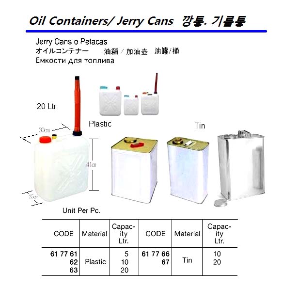 TINNED CONTAINER, 20 LTR | Geneal Oil Tin, Korea (2013-3)