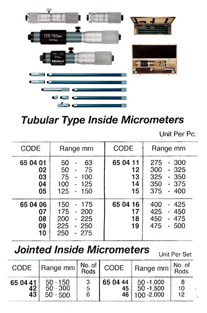TUBULAR TY INSIDE MICROMETER, 325 - 350 MM | Japan (2017-2)