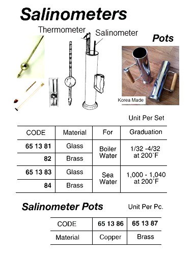 SALINOMETER FOR SEA WATER, GLASS, 1000-1040 | (2009-8)