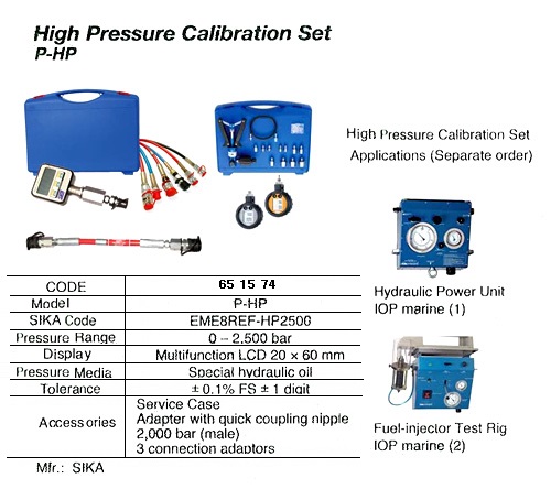 PORTABLE DEAD-WEIGHT TESTERS, 50 MPA