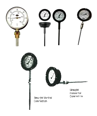 REMOTE READING DIAL THERMOMETER DIAL DIAM, 100 MM, 150 DEG.C,, 2 MTERS 100 MM BULB PT 1/2