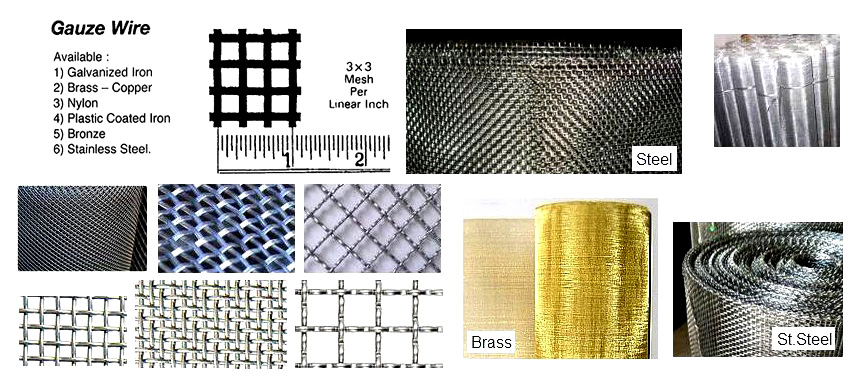 GAUZE WIRE, BRASS, W:900 MM, MESH: 20 | (2015-9)