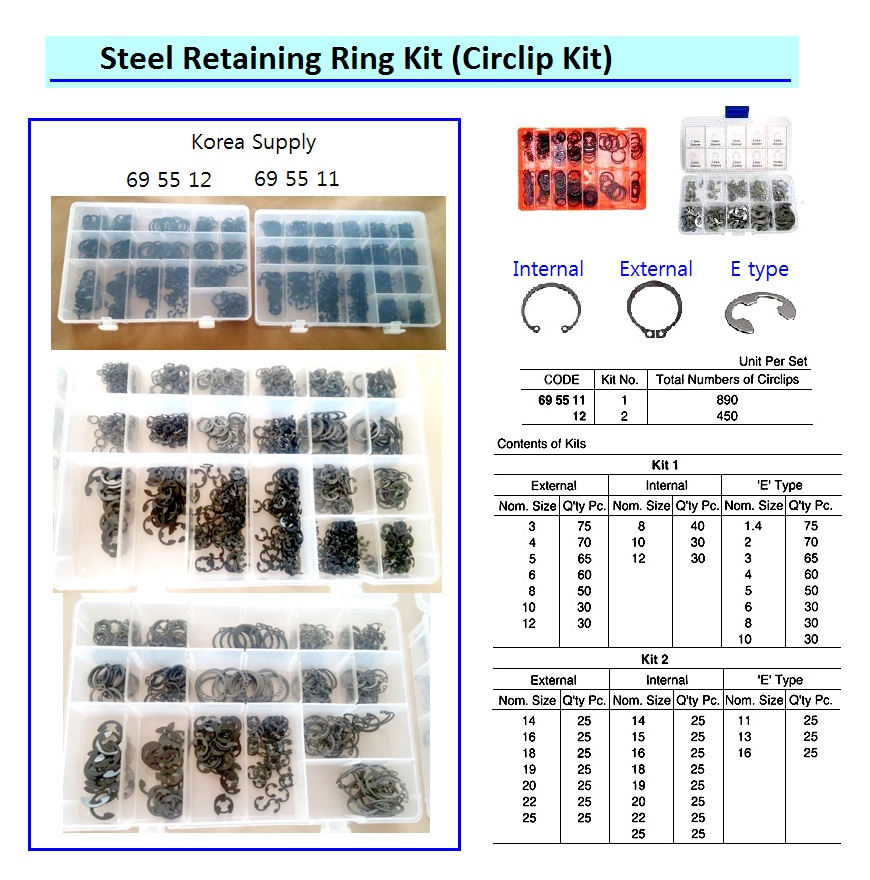 RETAINER RING (CIRCLIP) KIT, NO.1, TT 890 PC | (2017-11)