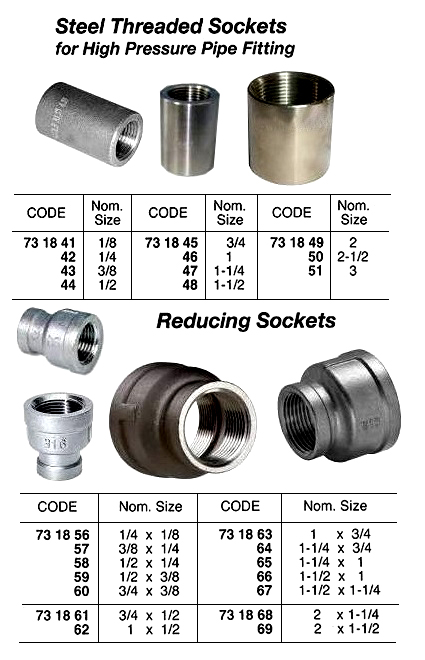 STEEL THREADED SOCKET, H.P. 3/4 | Yujin (2019-1)