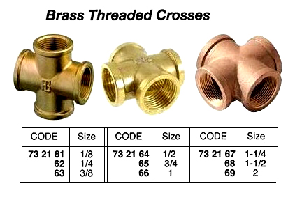 BRASS THREADED CROSS, 1