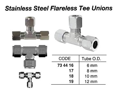 ST.STEEL FLARELESS BULKHEAD UNION THREADED, 12 MM | (2013-12)